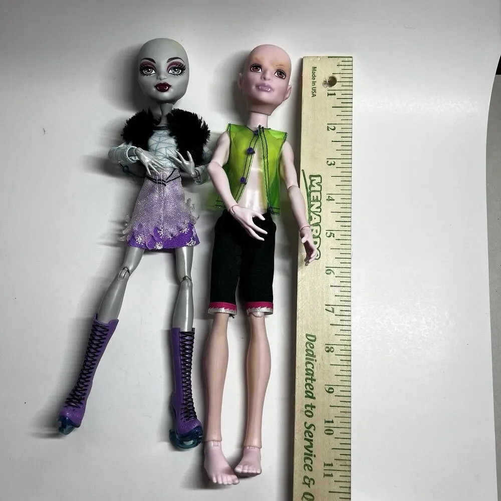 Monster High Create-A-Monster CAM Gargoyle Girl & Vampire Boy Dolls Lot